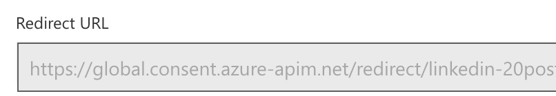 Screenshot von der erstellten CustomConnector Redirect URL